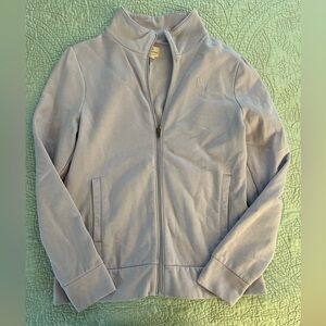 Banana Republic Women’s Zip Up Light Purple Sweat Jacket Ruched Shoulders M